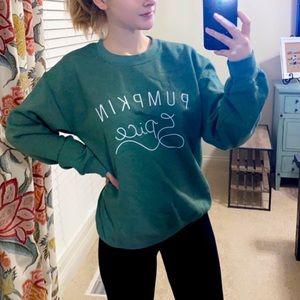 Pumpkin spice crew neck size small